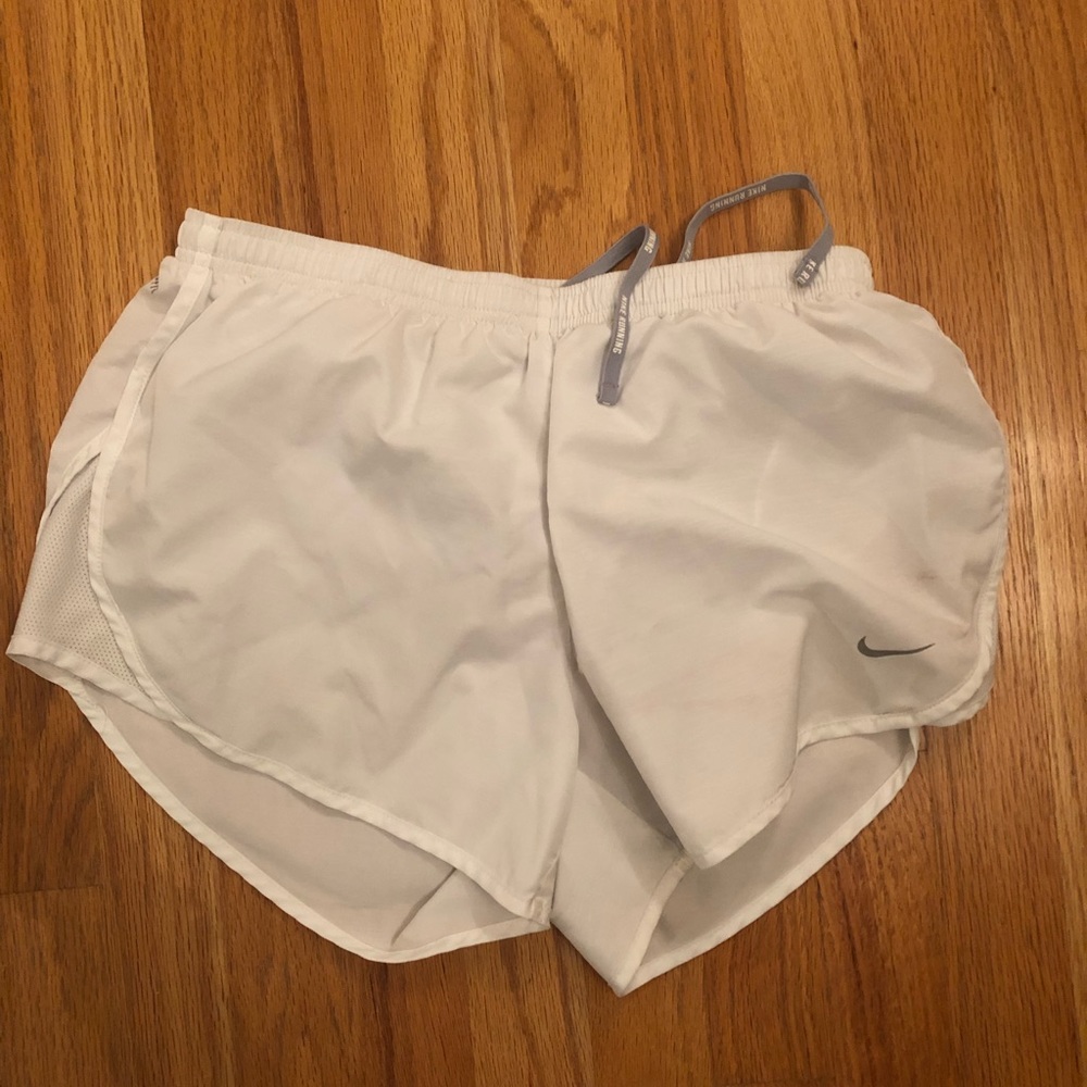 White Nike shorts